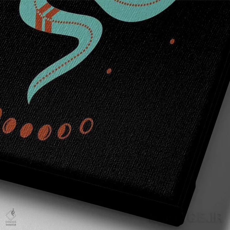 تابلو مار فیروزهای اثر اروویند پرینتس - نمای نزدیک بافت بوم