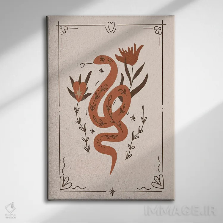 تابلو مار غربی اثر اروویند پرینتس - نمای روبهرو روی دیوار