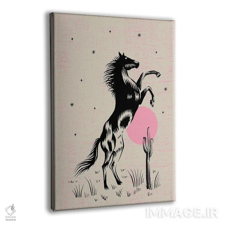 تابلو اسب وحشی اثر اروویند پرینتس - نمای پرسپکتیو محصول
