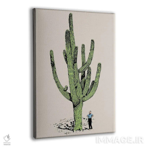 تابلو مرد کاکتوس اثر اروویند پرینتس - نمای پرسپکتیو محصول