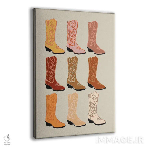 تابلو چکمههای کابویی اثر اروویند پرینتس - نمای پرسپکتیو محصول