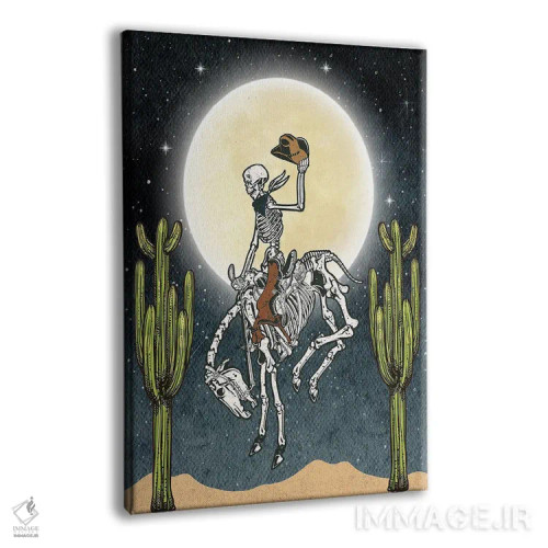 تابلو اسکلت کابویی اثر اروویند پرینتس - نمای پرسپکتیو محصول