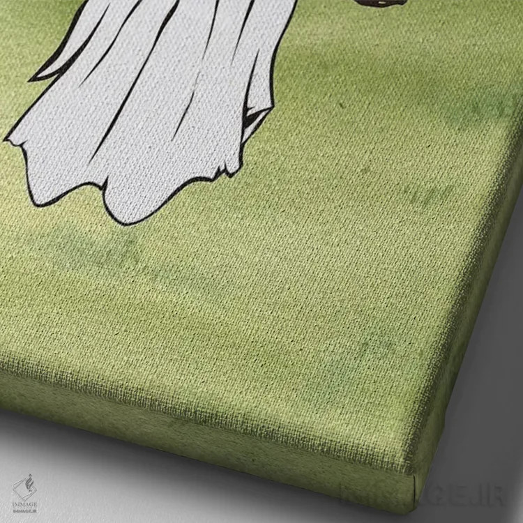 تابلو روح کاکتوس اثر اروویند پرینتس - نمای نزدیک بافت بوم