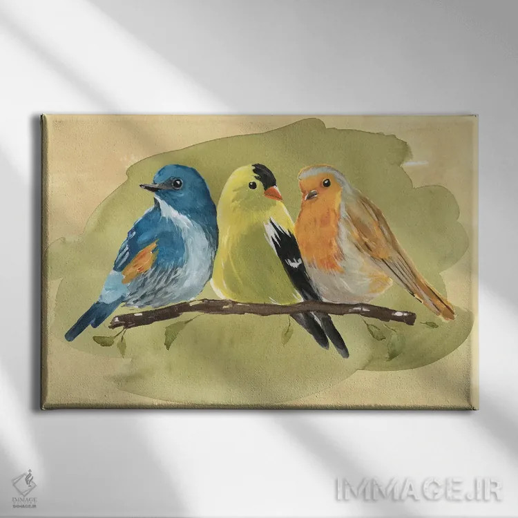 تابلو نشست پرنده I اثر آنی وارن - نمای روبهرو روی دیوار