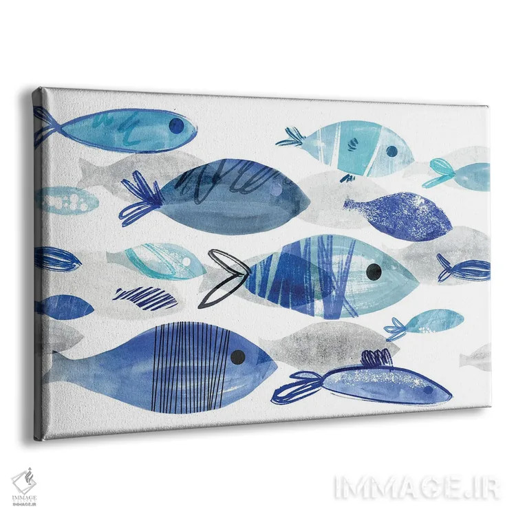 تابلو رژه ماهیها I اثر آنی وارن - نمای پرسپکتیو محصول