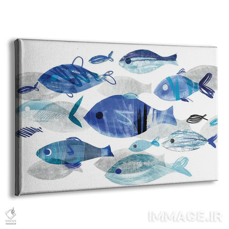 تابلو رژه ماهیها II اثر آنی وارن - نمای پرسپکتیو محصول