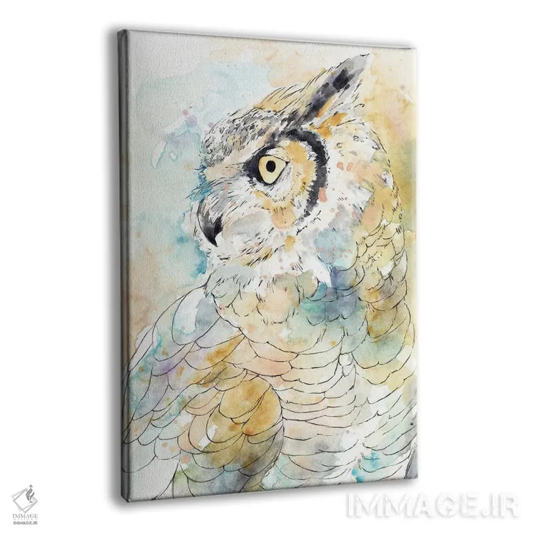 تابلو جغد باشکوه I اثر آنی وارن - نمای پرسپکتیو محصول