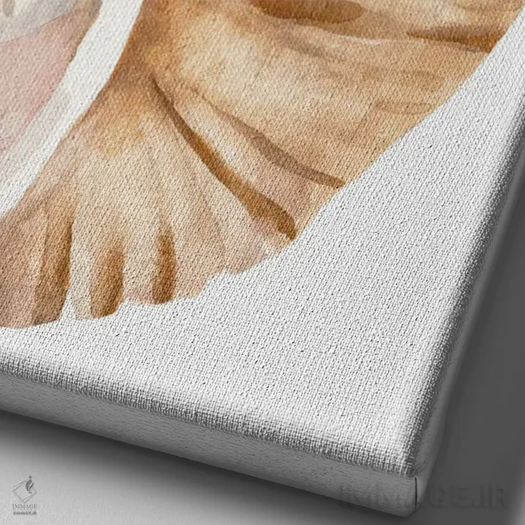 تابلو صدف دریایی I اثر آنی وارن - نمای نزدیک بافت بوم