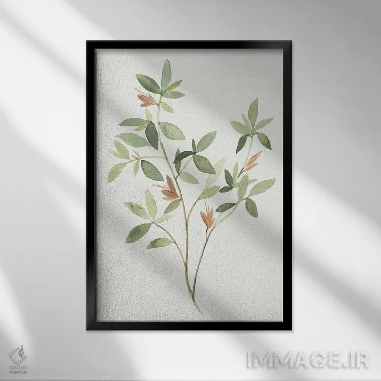 تابلو شاخه تکی I اثر آنی وارن - نمای قابدار مشکی