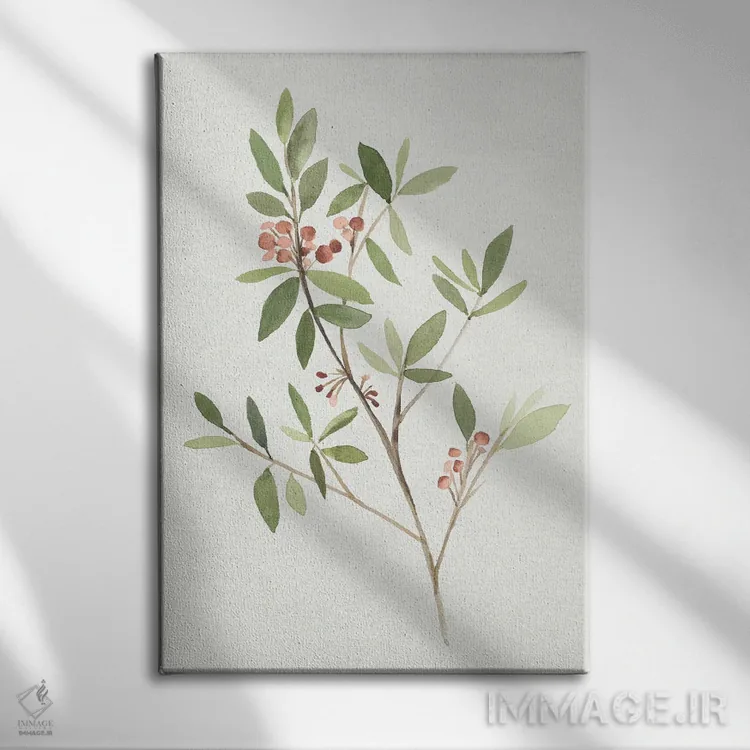 تابلو شاخه تکی IV اثر آنی وارن - نمای روبهرو روی دیوار