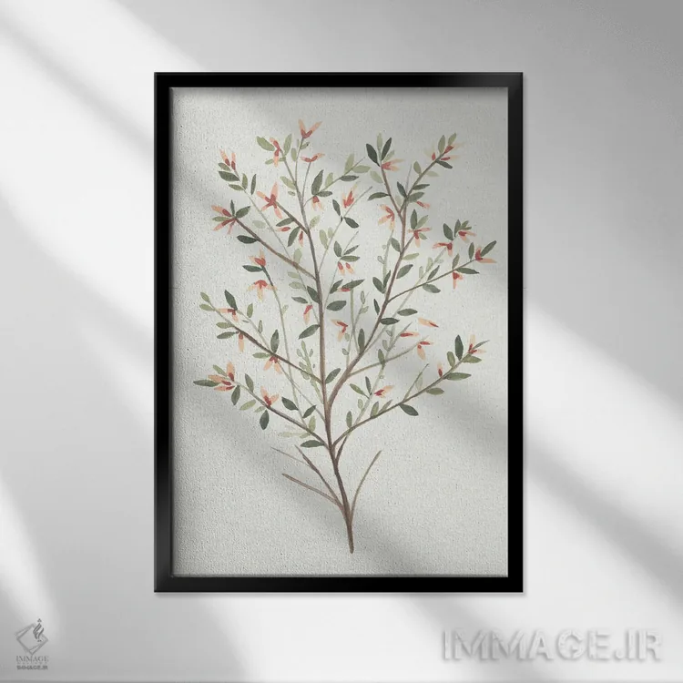 تابلو شاخه تکی III اثر آنی وارن - نمای قابدار مشکی