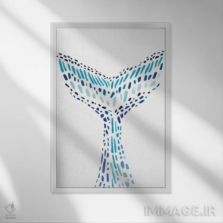 تابلو دم موزاییکی II اثر آنی وارن - نمای قابدار سفید
