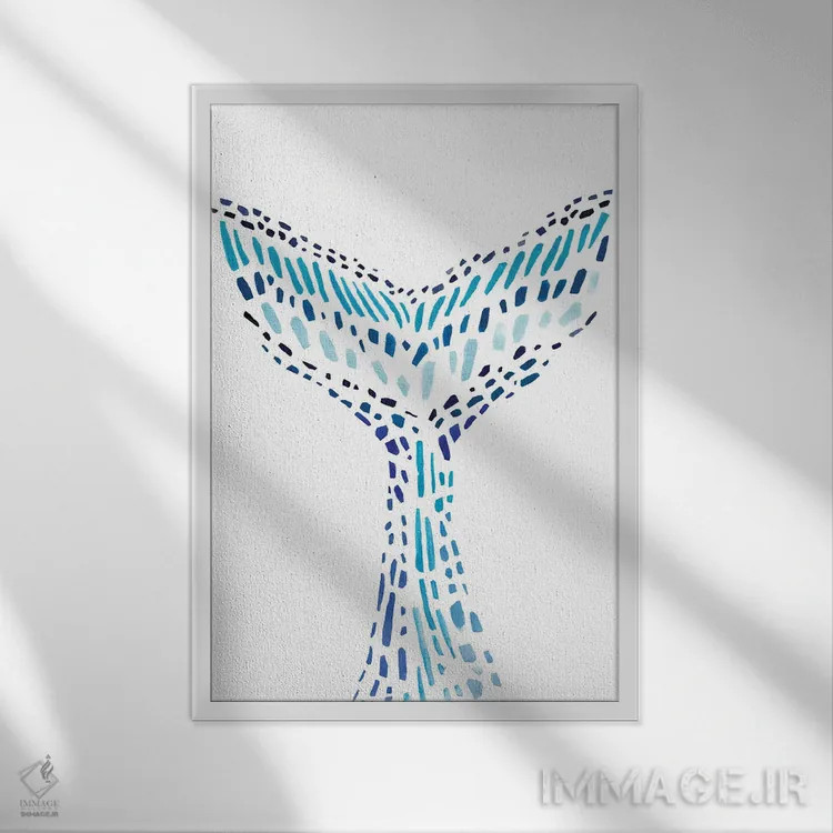 تابلو دم موزاییکی II اثر آنی وارن - نمای قابدار سفید