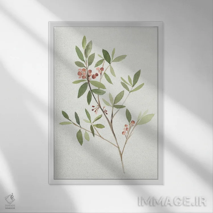 تابلو شاخه تکی IV اثر آنی وارن - نمای قابدار سفید