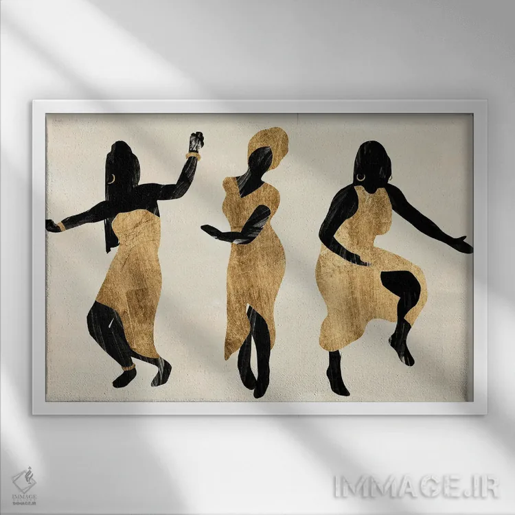 تابلو رقص جشن I اثر آنی وارن - نمای قابدار سفید