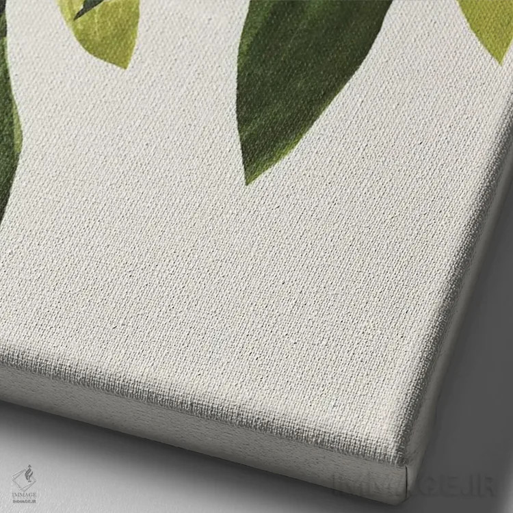 تابلو شاخه لیمو I اثر آنی وارن - نمای نزدیک بافت بوم