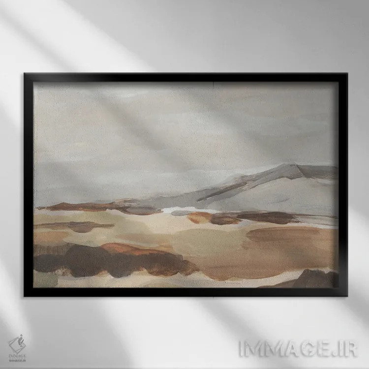 تابلو کوه غروبگرفته I اثر آنی وارن - نمای قابدار مشکی
