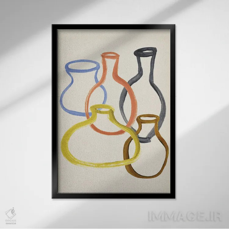 تابلو گلدان II اثر آنی وارن - نمای قابدار مشکی