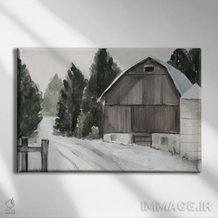 تابلو انبار زمستانی II اثر آنی وارن - نمای روبهرو روی دیوار