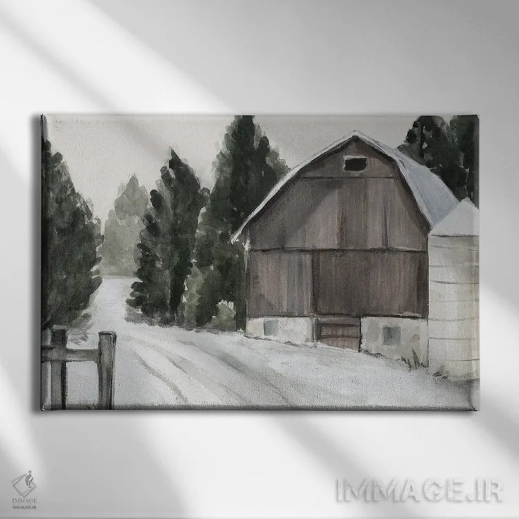 تابلو انبار زمستانی II اثر آنی وارن - نمای روبهرو روی دیوار