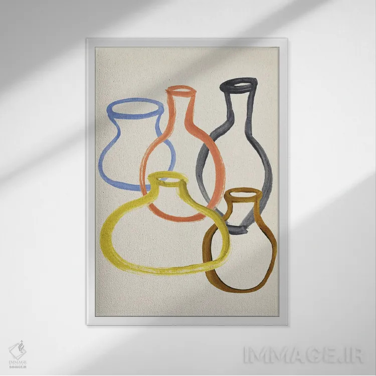 تابلو گلدان II اثر آنی وارن - نمای قابدار سفید