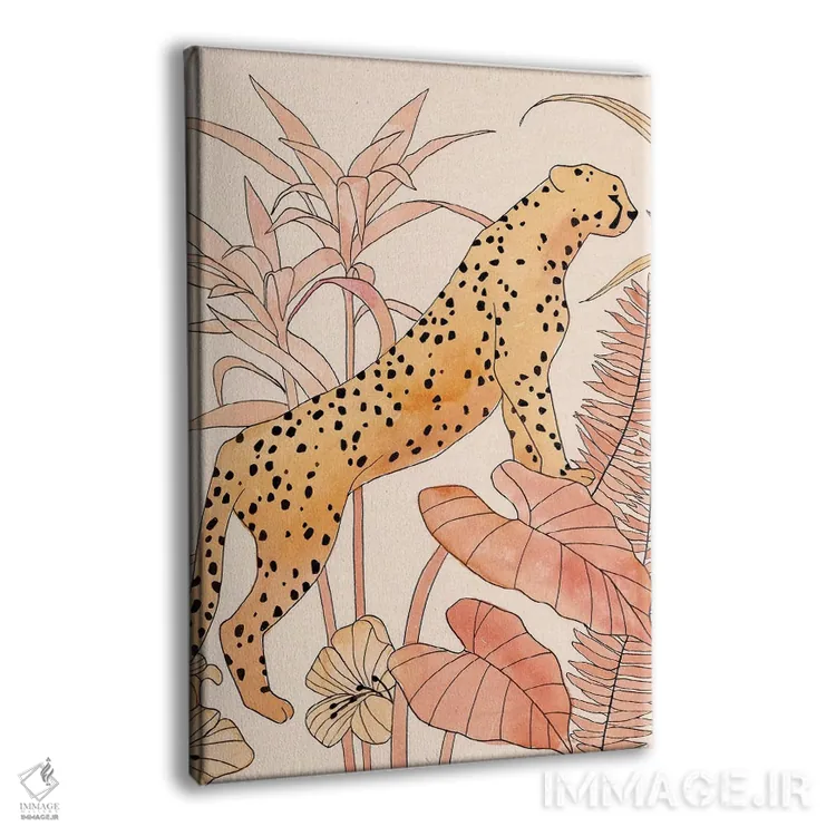 تابلو یوزپلنگ سرخگونه II اثر آنی وارن - نمای پرسپکتیو محصول