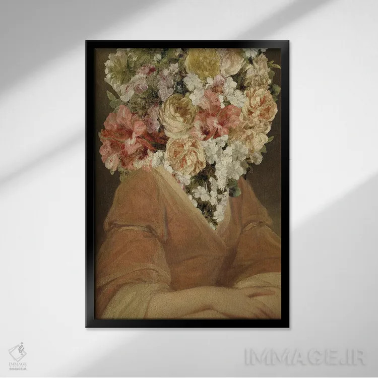 تابلو پرتره در شکوفه II اثر آنی وارن - نمای قابدار مشکی