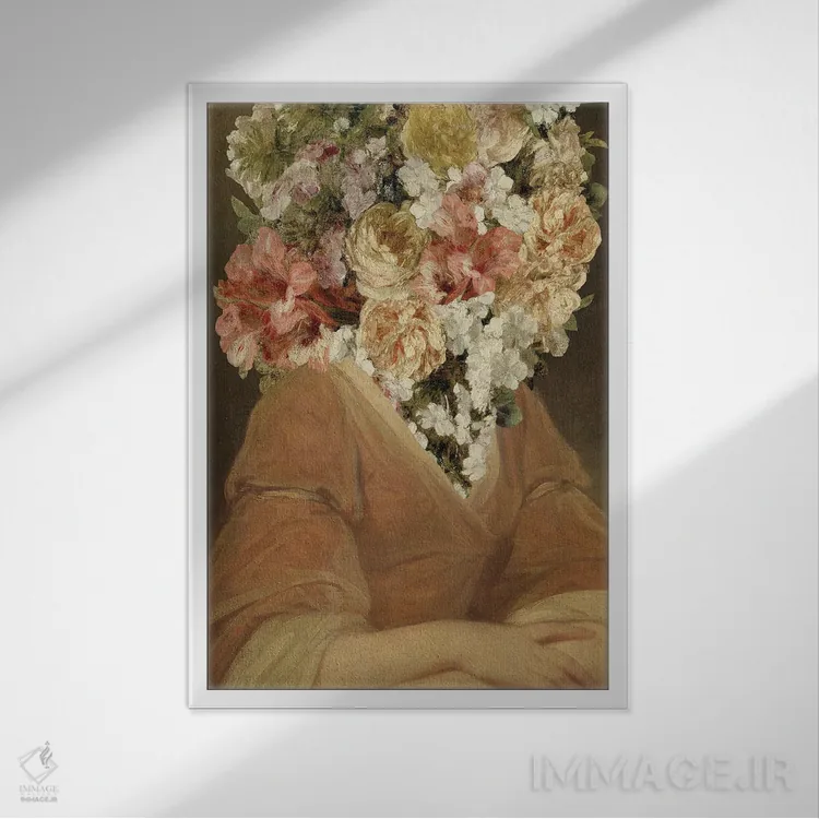 تابلو پرتره در شکوفه II اثر آنی وارن - نمای قابدار سفید