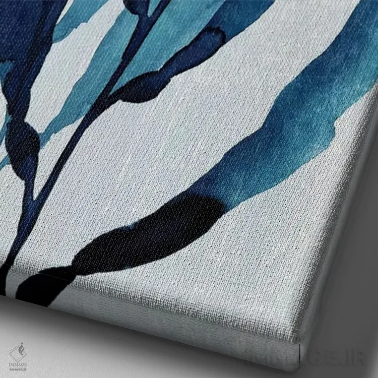 تابلو جریان آبی I اثر آنی وارن - نمای نزدیک بافت بوم