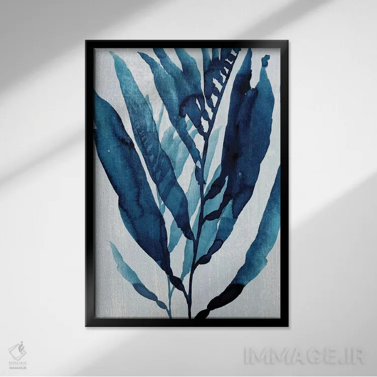 تابلو جریان آبی I اثر آنی وارن - نمای قابدار مشکی