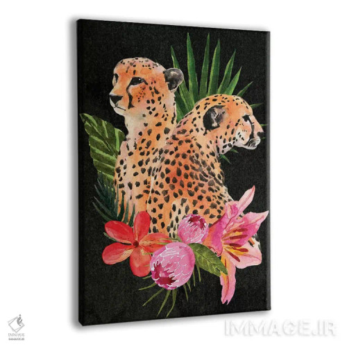 تابلو دستهگل یوزپلنگ I اثر آنی وارن - نمای پرسپکتیو محصول