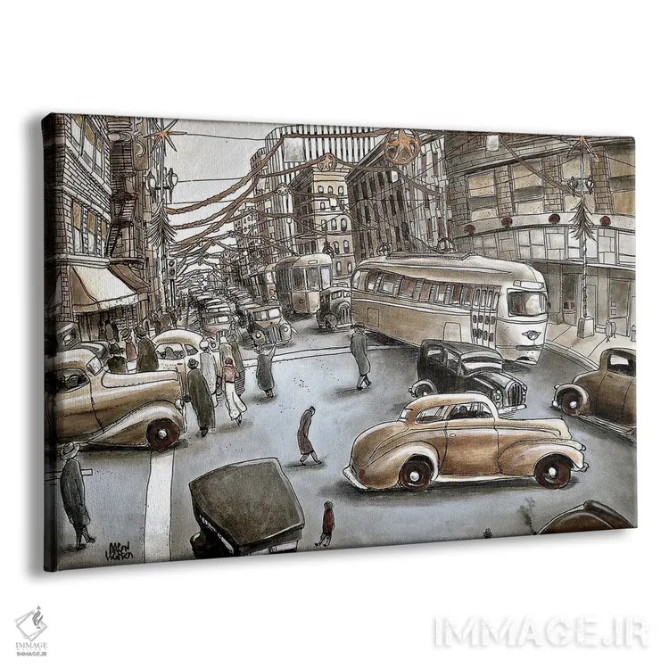 تابلو شب کریسمس ۱۹۴۵ اثر آرون ووتن - نمای پرسپکتیو محصول