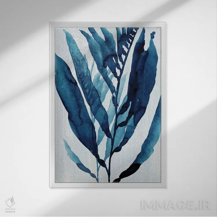 تابلو جریان آبی I اثر آنی وارن - نمای قابدار سفید