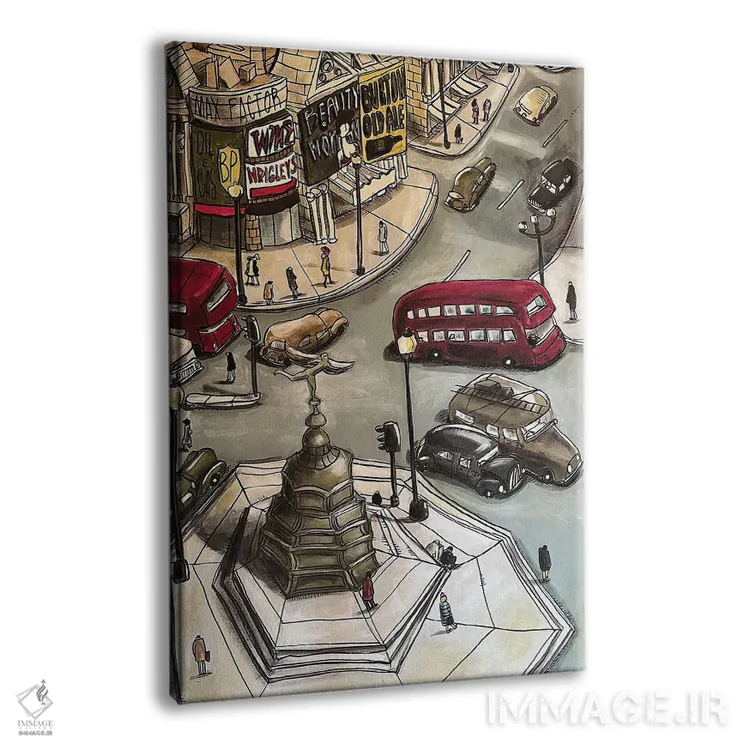 تابلو پیکادیلی سیرکوس (لندن) اثر آرون ووتن - نمای پرسپکتیو محصول