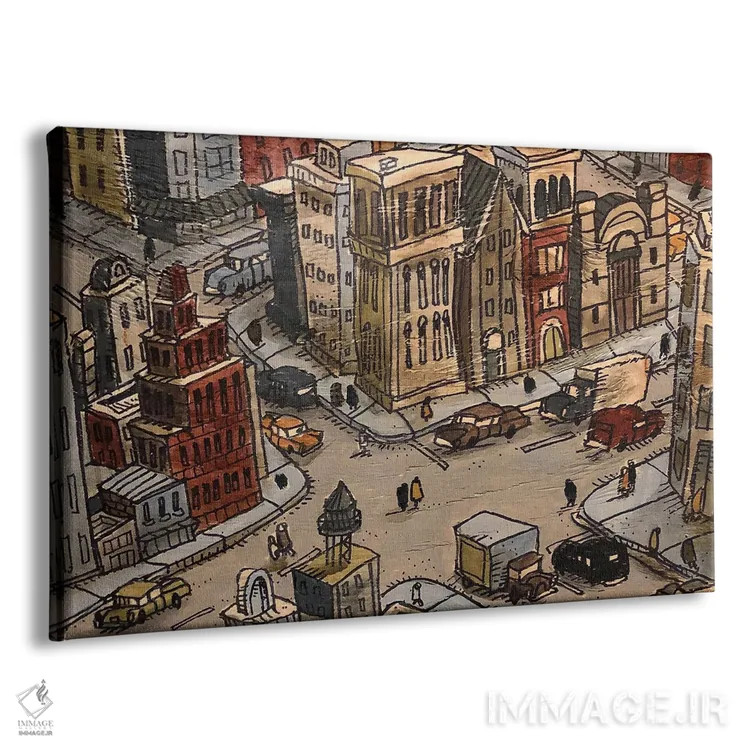 تابلو تقاطع اثر آرون ووتن - نمای پرسپکتیو محصول