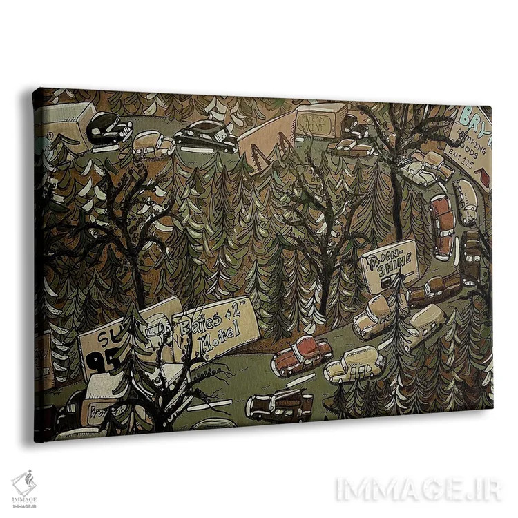 تابلو تعطیلاتگذرانها اثر آرون ووتن - نمای پرسپکتیو محصول