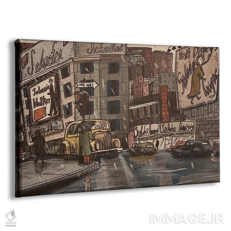 تابلو صبح بارانی اثر آرون ووتن - نمای پرسپکتیو محصول