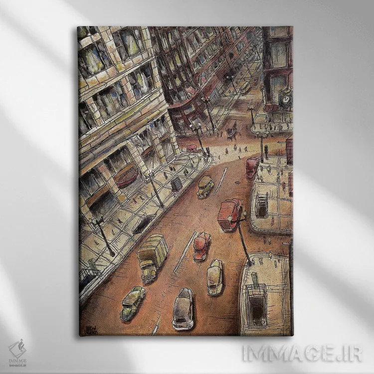 تابلو خیابان استیت ۱۹۵۲ اثر آرون ووتن - نمای روبهرو روی دیوار