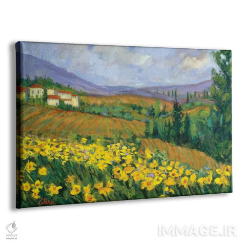 تابلو مزرعه زرد اثر الکسی فاین - نمای پرسپکتیو محصول