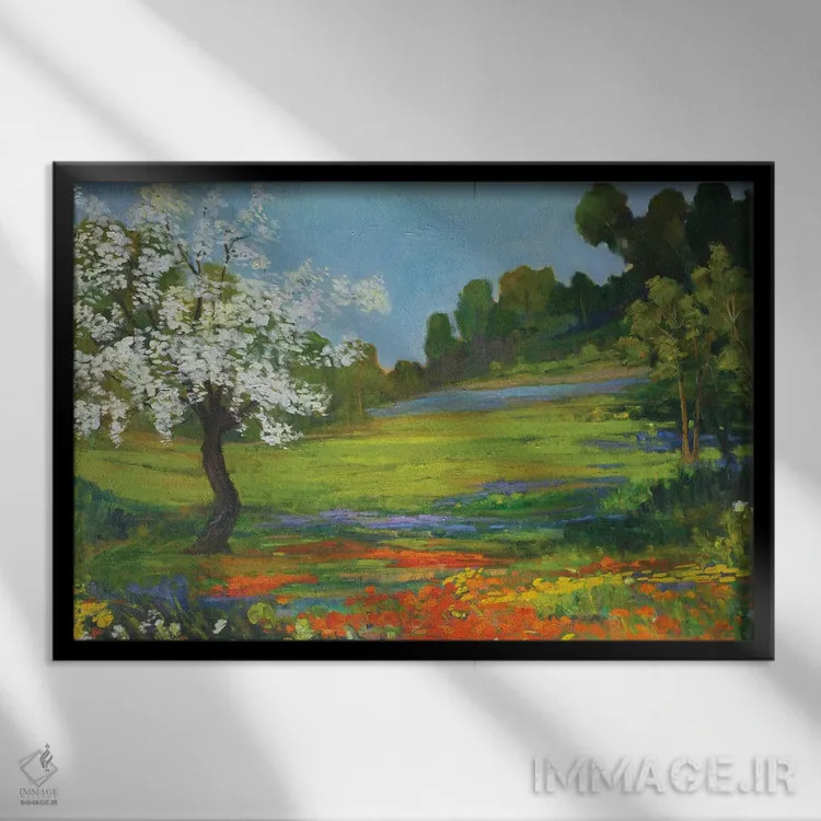 تابلو برکتهای طبیعت اثر الکسی فاین - نمای قابدار مشکی