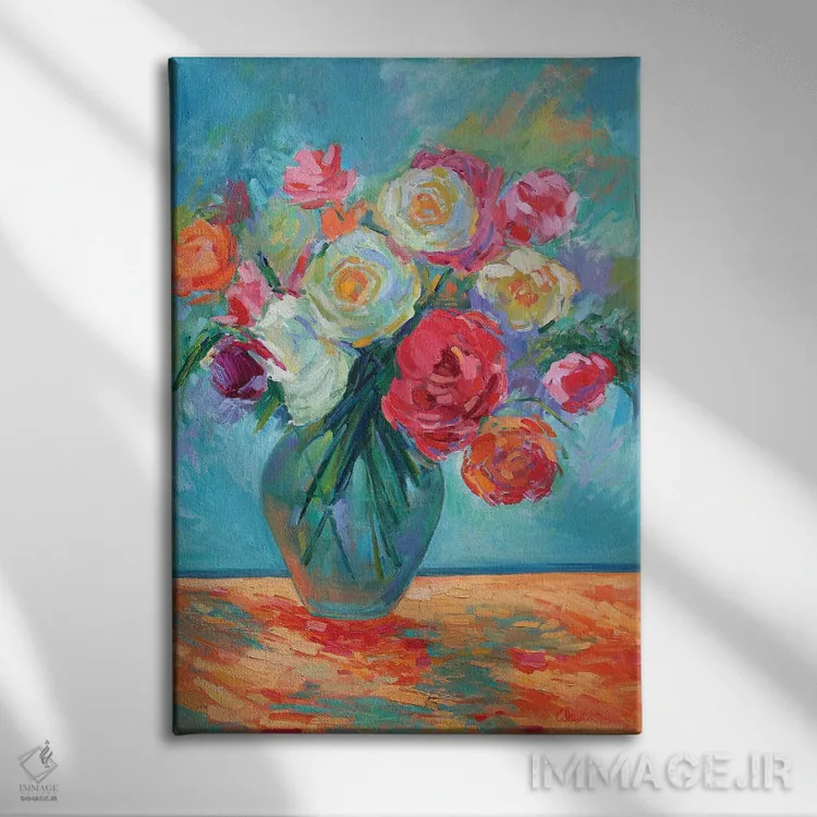 تابلو گلبرگها و پایداری اثر الکسی فاین - نمای روبهرو روی دیوار