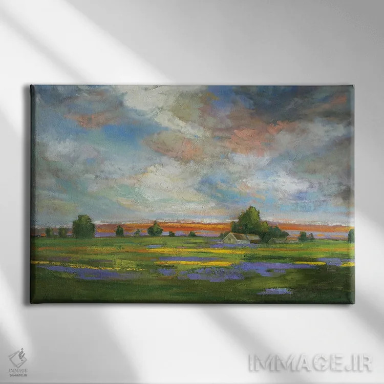 تابلو نمای بهاری اثر الکسی فاین - نمای روبهرو روی دیوار