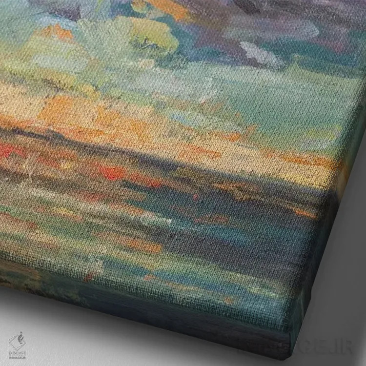 تابلو بازتاب ساحلی اثر الکسی فاین - نمای نزدیک بافت بوم