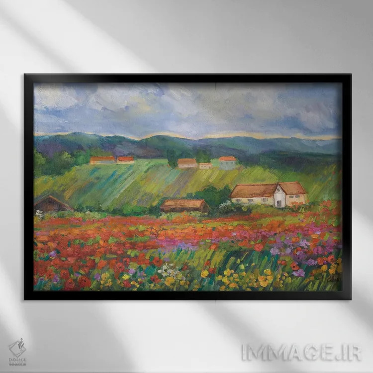 تابلو شکوه بهار اثر الکسی فاین - نمای قابدار مشکی