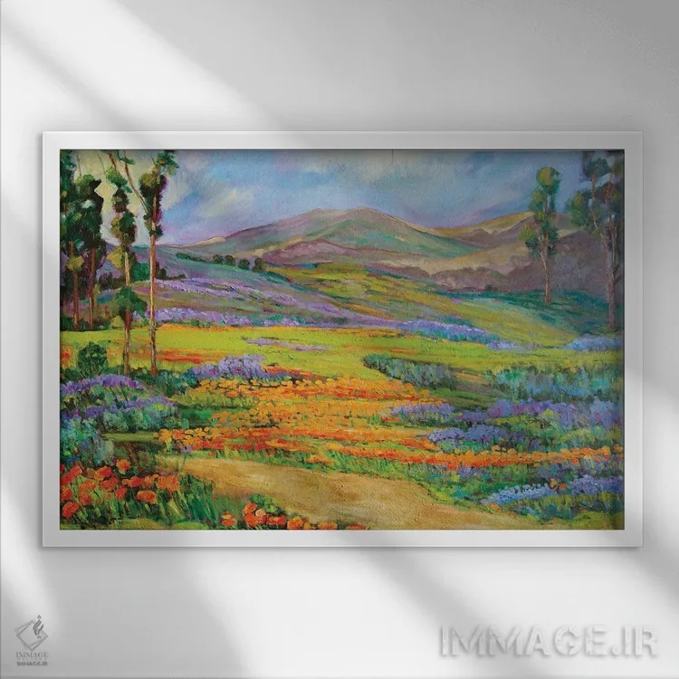 تابلو رویای کالیفرنیا اثر الکسی فاین - نمای قابدار سفید