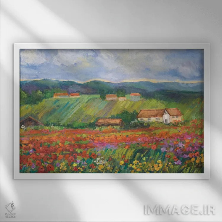 تابلو شکوه بهار اثر الکسی فاین - نمای قابدار سفید