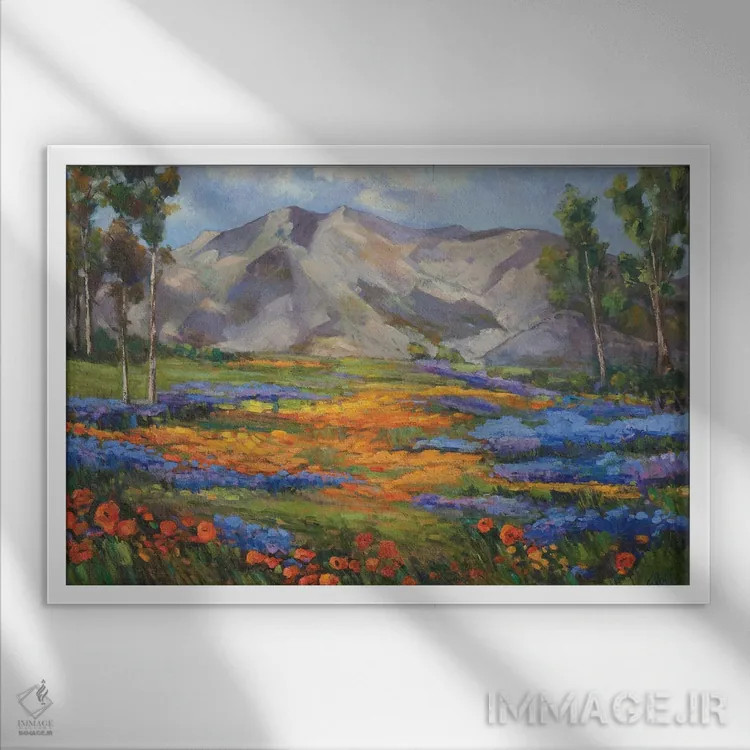 تابلو بهار کارمل اثر الکسی فاین - نمای قابدار سفید