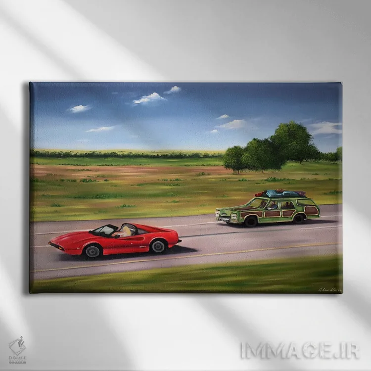 تابلو جادهٔ تعطیلات اثر الکس کر - نمای روبهرو روی دیوار