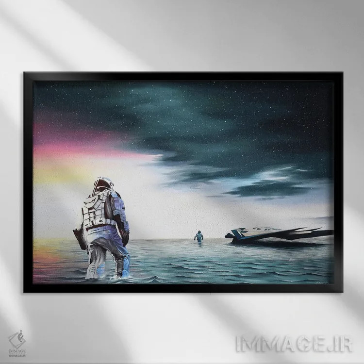 تابلو میانستارهای (فیلم علمیتخیلی) اثر الکس کر - نمای قابدار مشکی