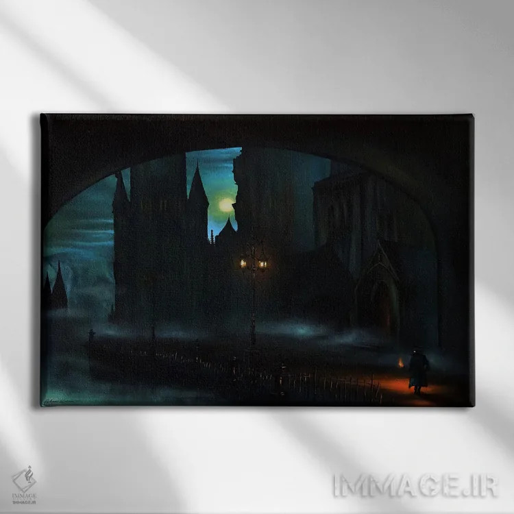 تابلو مهتاب بلادبورن (بازی ویدئویی) اثر الکس کر - نمای روبهرو روی دیوار